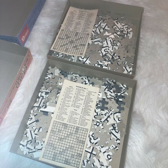 Whitman Guild Crossword Jigsaw Puzzles Vintage 400 pieces #1 & #6 Lot of 2 Games - Picture 5 of 8